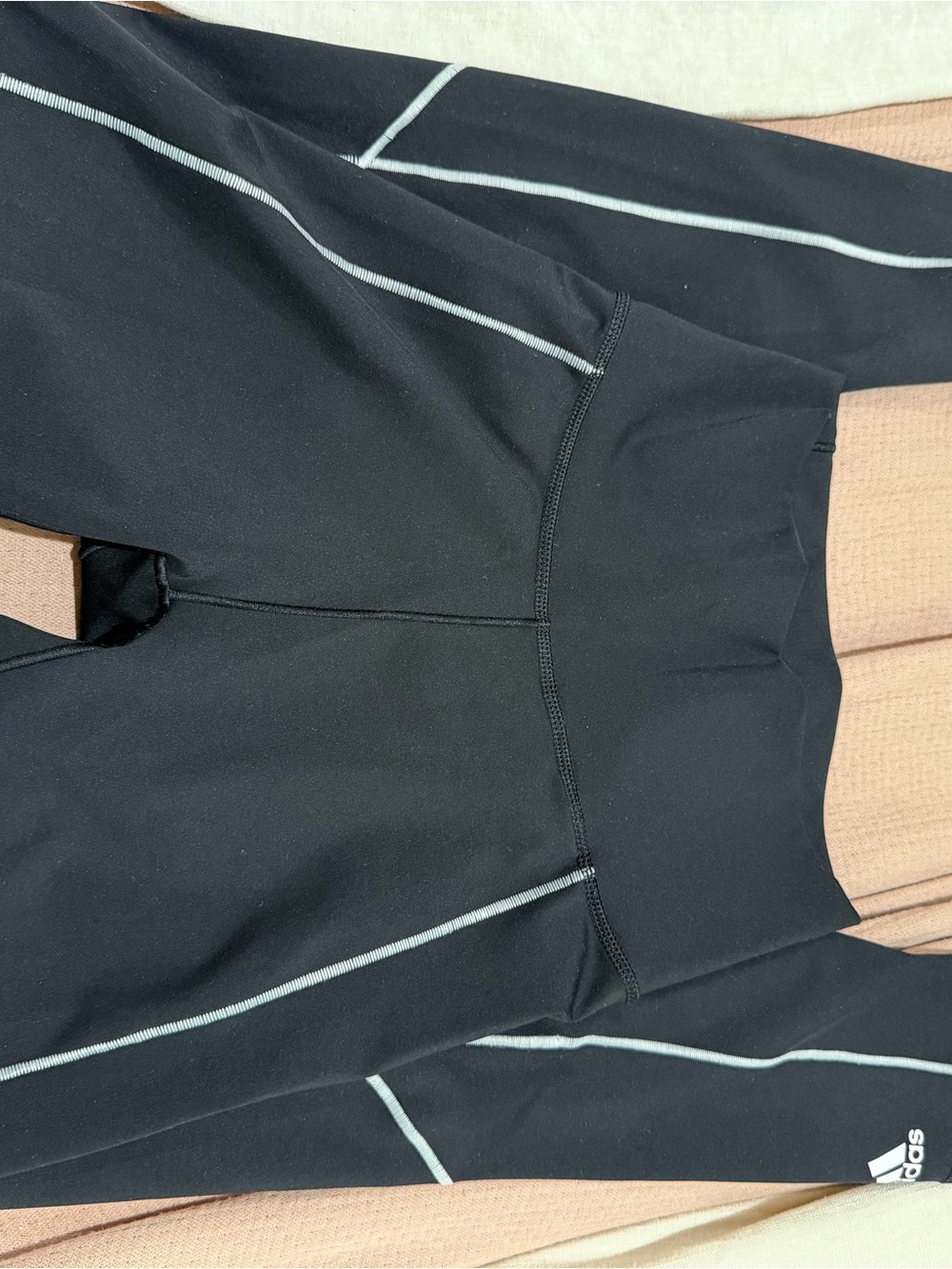 Adidas Black Leggings with White Logo